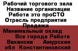 Рабочий торгового зала › Название организации ­ Работа-это проСТО › Отрасль предприятия ­ Продажи › Минимальный оклад ­ 25 000 - Все города Работа » Вакансии   . Амурская обл.,Константиновский р-н